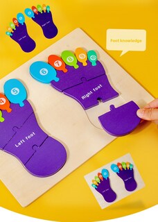 Foto 4 | Foto 4 | Juguete Educativo De Madera Con Reconocimiento De Manos Y Pies - Venta Internacional.