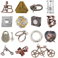 Brain Teaser Puzzle Kongming Luban Lock De Aleación De Zinc De 9 Eslabones - Venta Internacional.