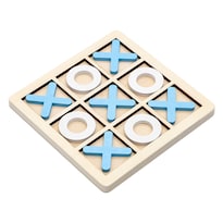 Juguete Educativo Tic-tac-toe De Madera Xo Para Niños Color Azul - Venta Internacional.