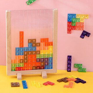 Foto 2 | Foto 2 | Juego De Rompecabezas 3d Tetris Juguete De Madera Para Aprendizaje Temprano Para Niños - Venta Internacional.