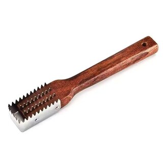 Foto 1 | Foto 1 | Eliminador De Escamas De Acero Inoxidable Con Mango De Madera - Venta Internacional.