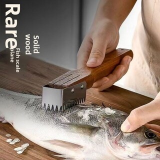 Foto 3 | Foto 3 | Eliminador De Escamas De Acero Inoxidable Con Mango De Madera - Venta Internacional.