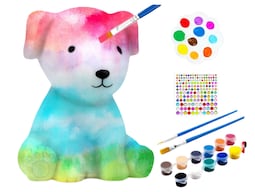 Lámpara Perro Diy Xtellar Pintable Con Luz Led Para Niños