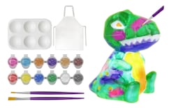 Lámpara Dinosaurio Diy Xtellar Pintable Con Luz Led Para Niños