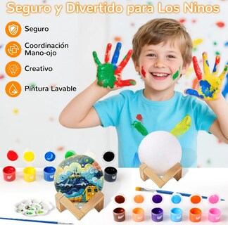 Foto 4 | Foto 4 | Lámpara Dinosaurio Diy Xtellar Pintable Con Luz Led Para Niños