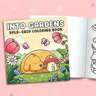 Foto 3 | Foto 3 | Libro Para Colorear Into Gardens Para Niños 31 Diseños Divertidos - Venta Internacional.