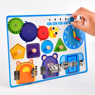 Foto 3 | Foto 3 | Tabla Montessori de Madera con Calendario y Reloj Educativo Multicolor para Niños - Venta Internacional