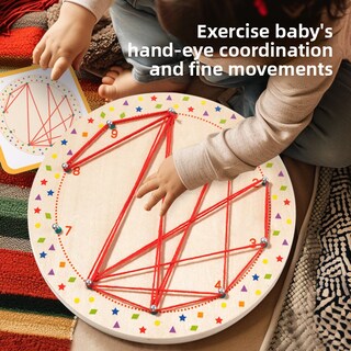 Foto 5 | Foto 5 | Tablero Montessori de Madera con Cordones en Forma de Árbol Multicolor para Niños - Venta Internacional