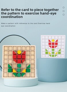 Foto 5 | Foto 5 | Bloques Montessori de Madera Multicolor para Construcción y Rompecabezas Educativos - Venta Internacional