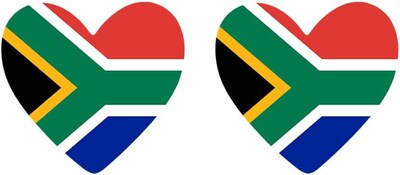 Foto 1 | Foto 1 | Juego de 108 Pegatinas PVC Bandera Sudáfrica en Formas Corazón, Redondas y Rectangulares - Venta Internacional