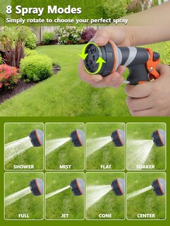 Foto 2 | Foto 2 | Pistola Rociadora para Manguera de Jardín Boquilla de Goma Abs con 8 Patrones - Venta Internacional