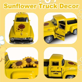 Foto 2 | Foto 2 | Camión Decorativo de Metal Foamworld Vintage con Girasol - Venta Internacional