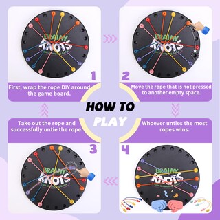 Foto 2 | Foto 2 | Juego De Desenredo De Cuerdas Nudos Cerebrales 10 Piezas Para Adultos Y Niños - Venta Internacional.