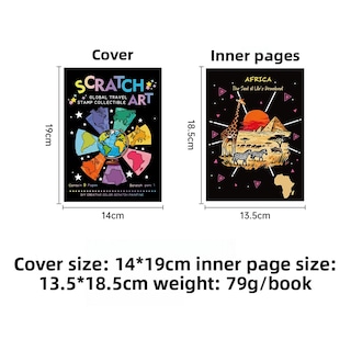Foto 3 | Foto 3 | Set De Arte Creative Travel Scratch Con Colorido Libro De Arte Para Niños - Venta Internacional.