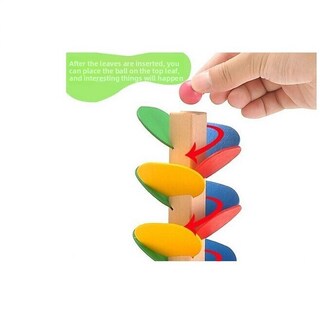 Foto 4 | Foto 4 | Juguete Educativo De Madera Con Forma De Torre De Hojas Juego De Lanzar Bolas - Venta Internacional.