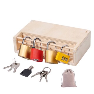 Foto 1 | Foto 1 | Caja De Seguridad De Madera Montessori De Juguete Educativo Para Niños - Venta Internacional.