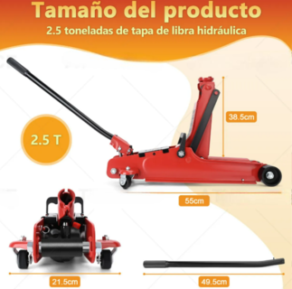 Foto 2 | Foto 2 | Gato Hidráulico Xtellar 2.5 Toneladas De Piso Compacto Rojo