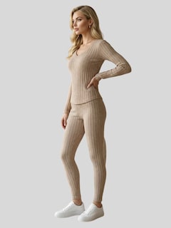 Foto 4 | Foto 4 | Conjunto Blusa Manga Larga y Pants Conj-0116 Beige