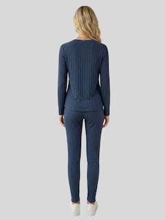 Foto 3 | Foto 3 | Conjunto de Blusa Manga Larga y Pants Conj-0116 Azul para Mujer