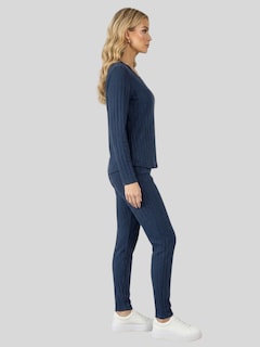 Foto 4 | Foto 4 | Conjunto de Blusa Manga Larga y Pants Conj-0116 Azul para Mujer