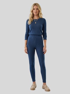 Foto 5 | Foto 5 | Conjunto de Blusa Manga Larga y Pants Conj-0116 Azul para Mujer