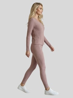 Foto 4 | Foto 4 | Conjunto 2 Piezas Blusa Manga Larga y Pants Coral para Mujer