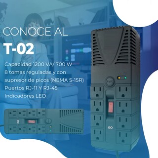 Foto 3 | Foto 3 | Regulador 700w 8 Contactos Eo Safe Imports Esi-23319 Negro
