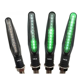 Foto 1 | Foto 1 | Direccionales Led Lab.g Moto Secuencial Indicador Intermitente 4pz Verde