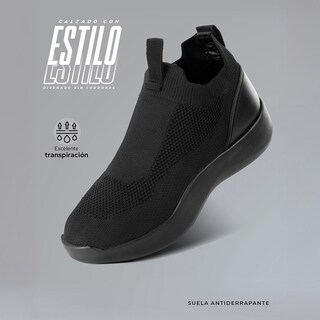 Foto 4 | Foto 4 | Tenis Comfy Step Unisex Negro Antiderrapantes Con Amortiguación Diseño Ergonómico Y Material Transpirable
