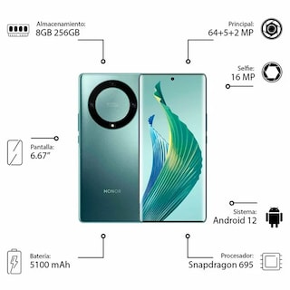 Foto 4 | Foto 4 | Celular Honor Magic 5 Lite 5g 256gb/8gb Verde Kit