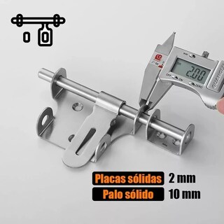 Foto 3 | Foto 3 | Cerrojo Belug Pasador Puerta Cerradura Acero Inoxidable 2 Pcs Plateado