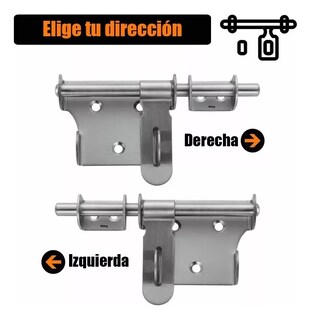 Foto 4 | Foto 4 | Cerrojo Belug Pasador Puerta Cerradura Acero Inoxidable 2 Pcs Plateado