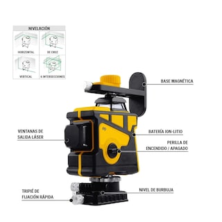 Foto 2 | Foto 2 | Nivel Láser Recargable Luz Verde Eo Safe Imports Esi-23336 Amarillo