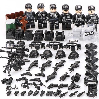 Foto 1 | Foto 1 | Building Blocks Swat Police Salon 6 Unidades Con Armas Para Niños - Venta Internacional.
