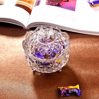 Foto 2 | Foto 2 | Juego De Platos Para Caramelos Cedilis Crystal Glass 270 Ml Con Tapa Paquete De 4 - Venta Internacional.