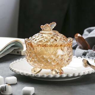 Foto 3 | Foto 3 | Juego De Platos Para Caramelos Cedilis Crystal Glass 270 Ml Con Tapa Paquete De 4 - Venta Internacional.