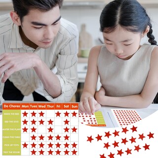 Foto 6 | Foto 6 | Pegatinas Fohola Tiny Red Star 0 3 Cm De Diámetro 1080 Unidades - Venta Internacional.