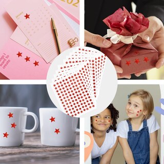 Foto 7 | Foto 7 | Pegatinas Fohola Tiny Red Star 0 3 Cm De Diámetro 1080 Unidades - Venta Internacional.