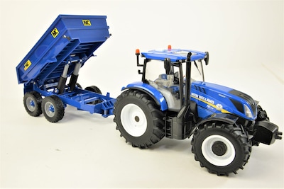 Foto 3 | Foto 3 | Set De Juego: Tractor Británico New Holland T6 Con Tráiler 1:32 - Venta Internacional.