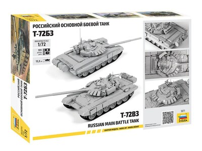 Foto 2 | Foto 2 | Maqueta Del Tanque De Batalla Principal Zvezda T-72 B3 A Escala 1/72 - Venta Internacional.