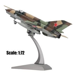 Foto 2 | Foto 2 | Avión De Combate Modelo Mig-21 A Escala 1:72 Moldeado A Presión Con Soporte De Exhibición - Venta Internacional.