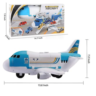 Foto 3 | Foto 3 | Coche De Avión Playset Con Helicóptero Para 3 O Más Niños Y Niñas (azul) - Venta Internacional.