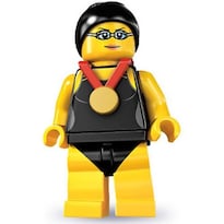 Minifigura Coleccionable De Campeones De Natación De La Serie 7 De Lego - Venta Internacional.