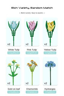 Foto 3 | Foto 3 | Ideas De Bloques De Construcción Ramo De Flores Tulipán Romántico - Venta Internacional.