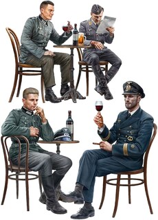Foto 1 | Foto 1 | Set De Figuras Miniart German Soldiers In Cafe A Escala 1:35 Mia35396 - Venta Internacional.