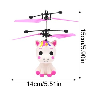 Foto 5 | Foto 5 | Helicóptero Rc De Juguete Magic Flying Unicorn Con Luces Led - Venta Internacional.