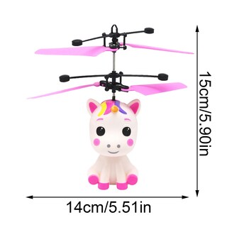 Foto 5 | Foto 5 | Helicóptero Rc De Juguete Magic Flying Unicorn Con Luces Led - Venta Internacional.