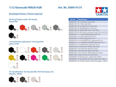 Foto 4 | Foto 4 | Kit De Maquetas De Plástico Tamiya Kawasaki Ninja H2r Escala 1/12 - Venta Internacional.