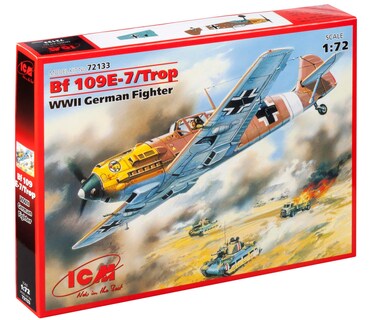 Foto 1 | Foto 1 | Kit De Construcción Icm Models Bf 109e-7/trop A Escala 1/72 Con 43 Piezas - Venta Internacional.