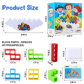 Foto 3 | Foto 3 | Juego De Mesa Apilable Tetra Tower Game Usoway De 48 Piezas - Venta Internacional.